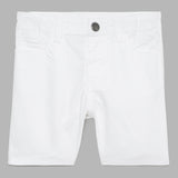 Baby Boys White Twill Shorts