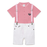 Baby Boys T-Shirt with Shorts & Suspender Belt