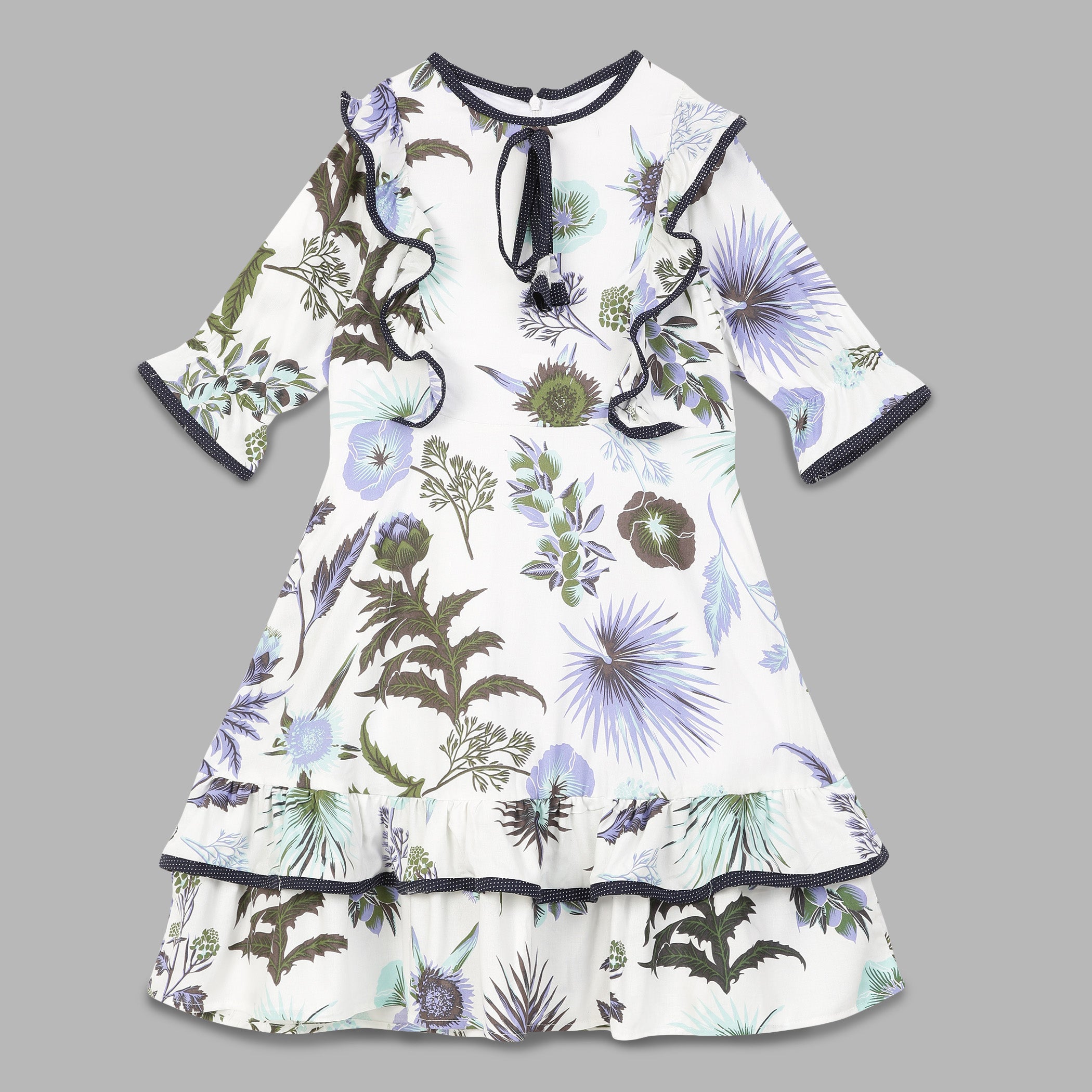 Kid Girls Tropical Printed Dress
