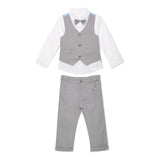 Baby Boys Solid Grey Pant