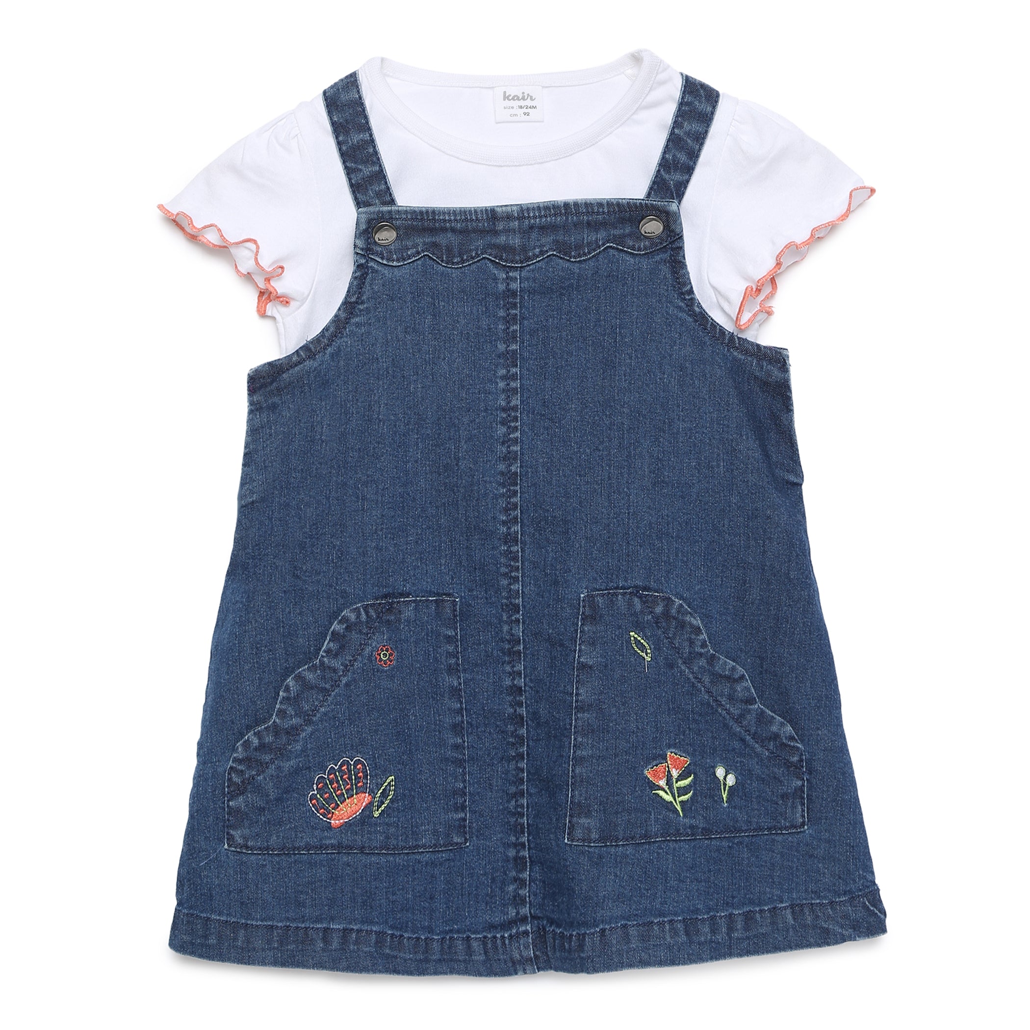100% cotton denim dress for baby girl | PlayUp