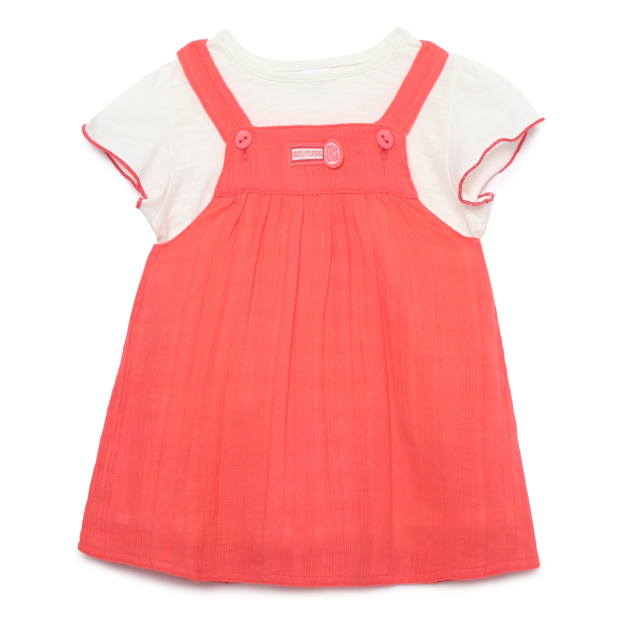 Baby Girls Dress With Inner Top 2pcs Set