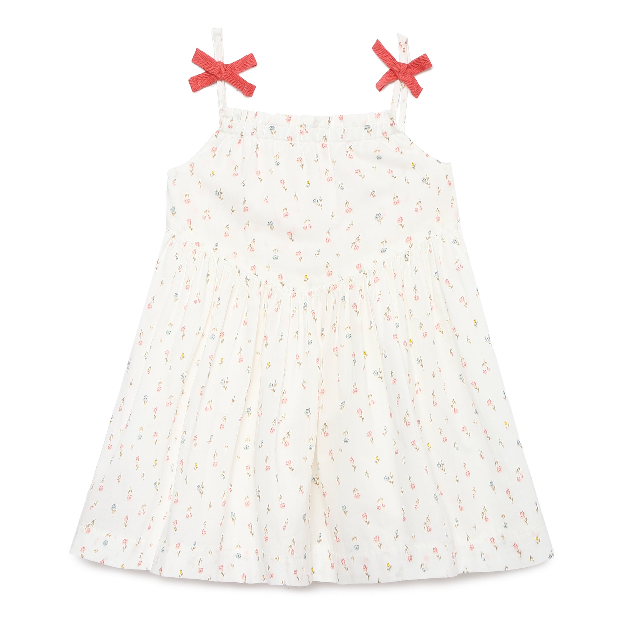 Baby Girls Square Neck Printed Dress