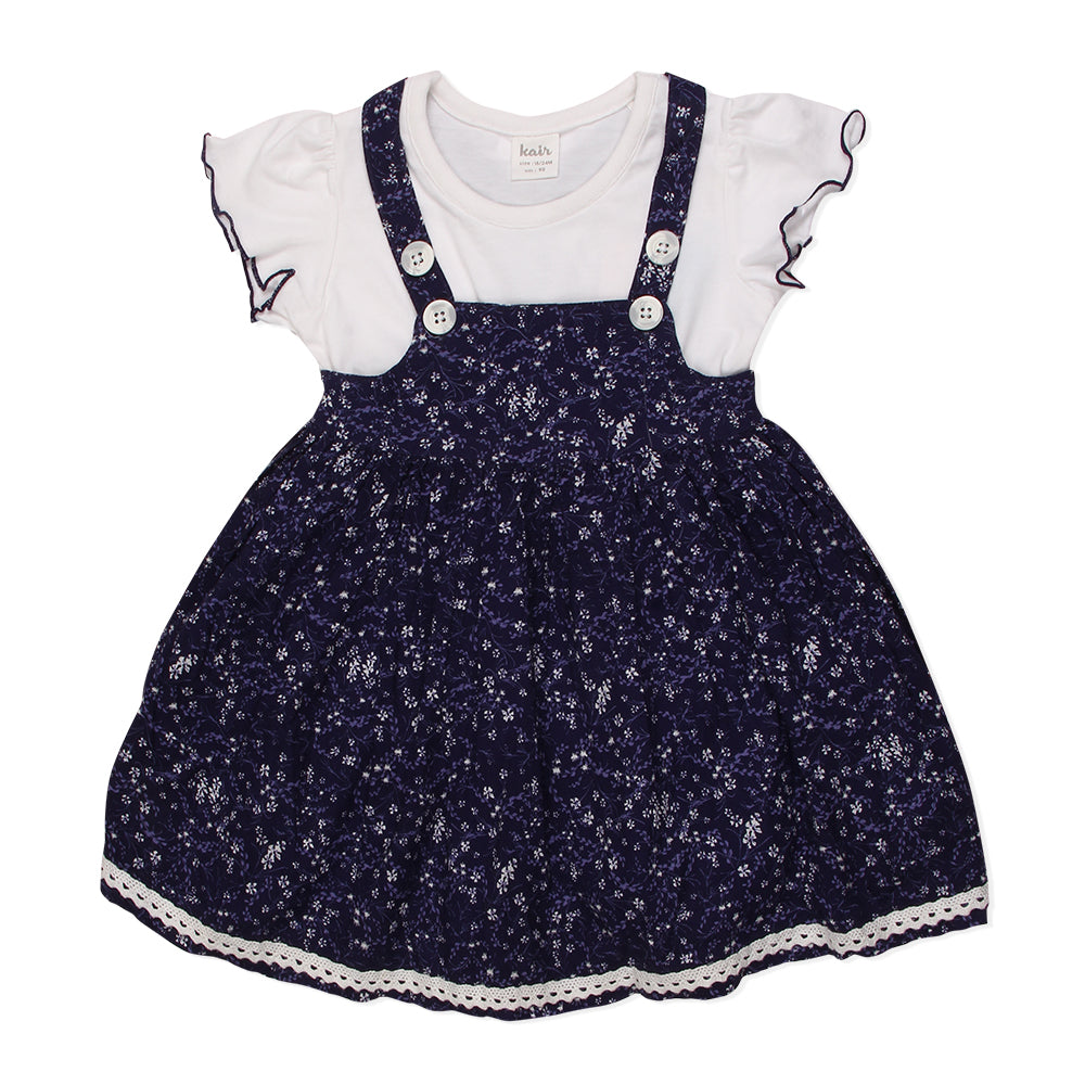 Baby Girls Pinafore Dress With T-Shirt