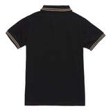 Kid Boys Black Polo T-Shirt