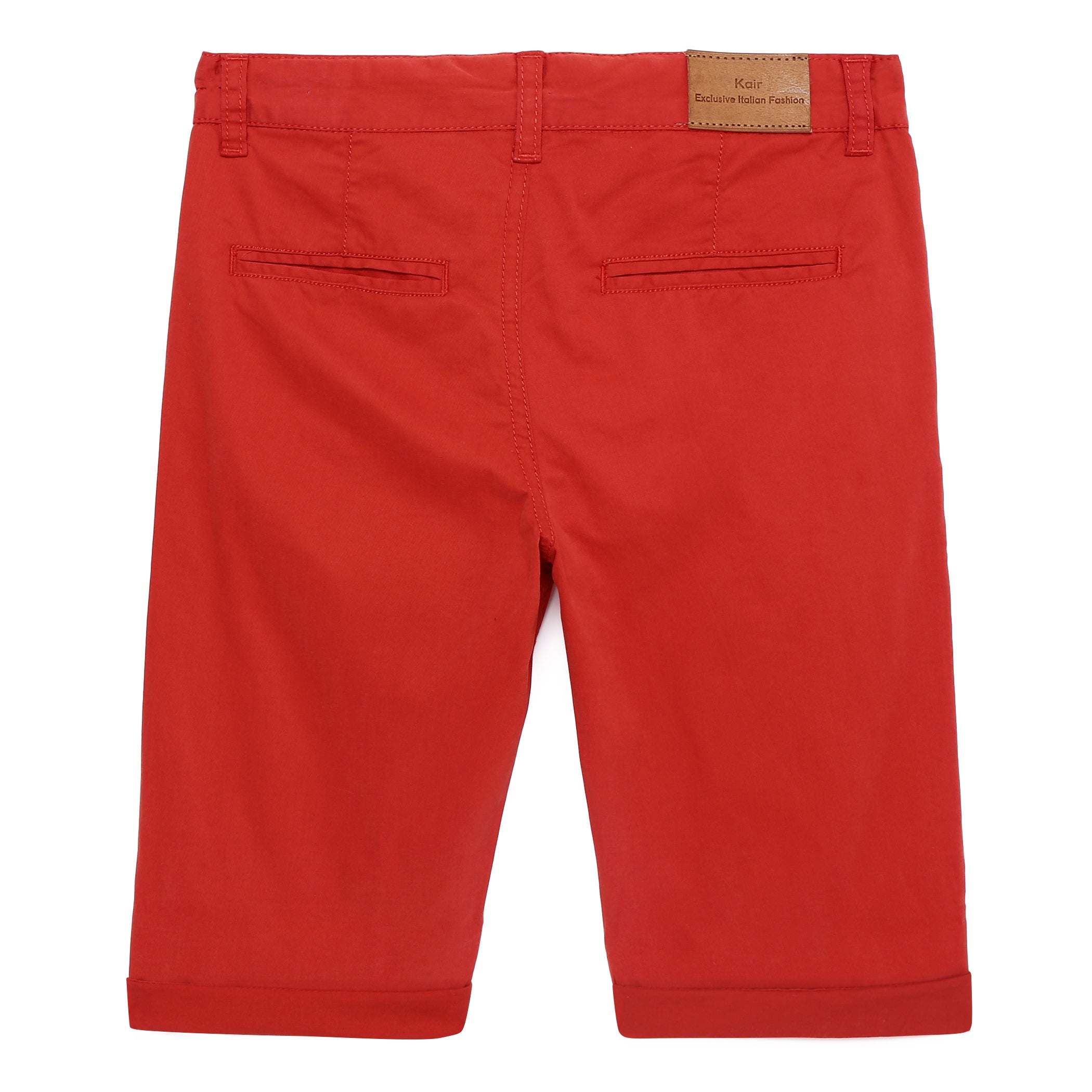 Kid Boys Solid Red Twill Shorts