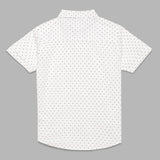 Kid Boys Collar Neck Half Sleeve Polka Printed Shirt