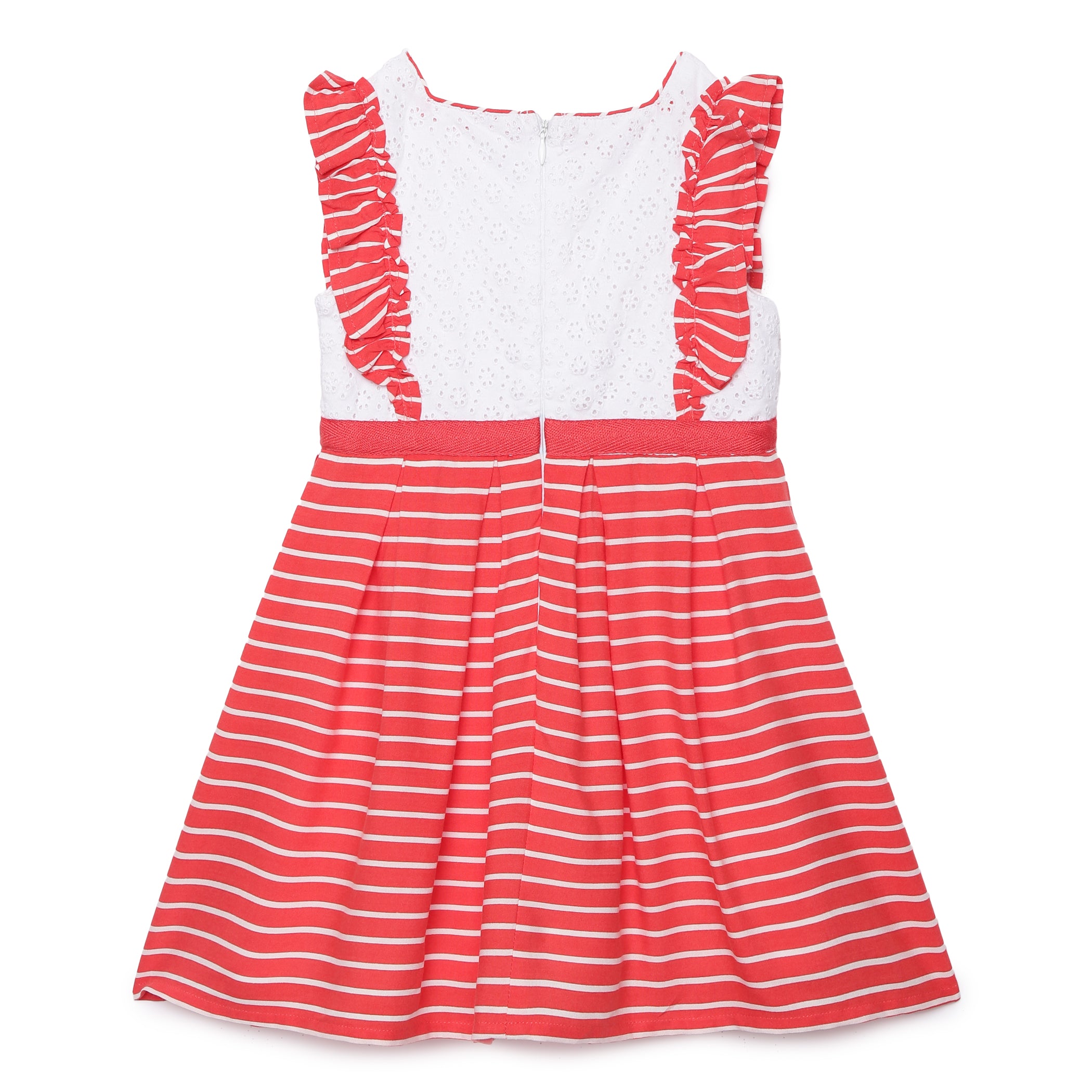 Baby Girls Sleeveless Decorative Combination Dress