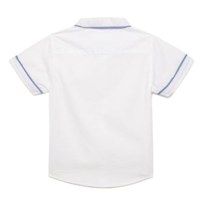 Baby Boys Half Sleeve White Shirt