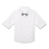 Baby Boys White Shirt With Bow Tie