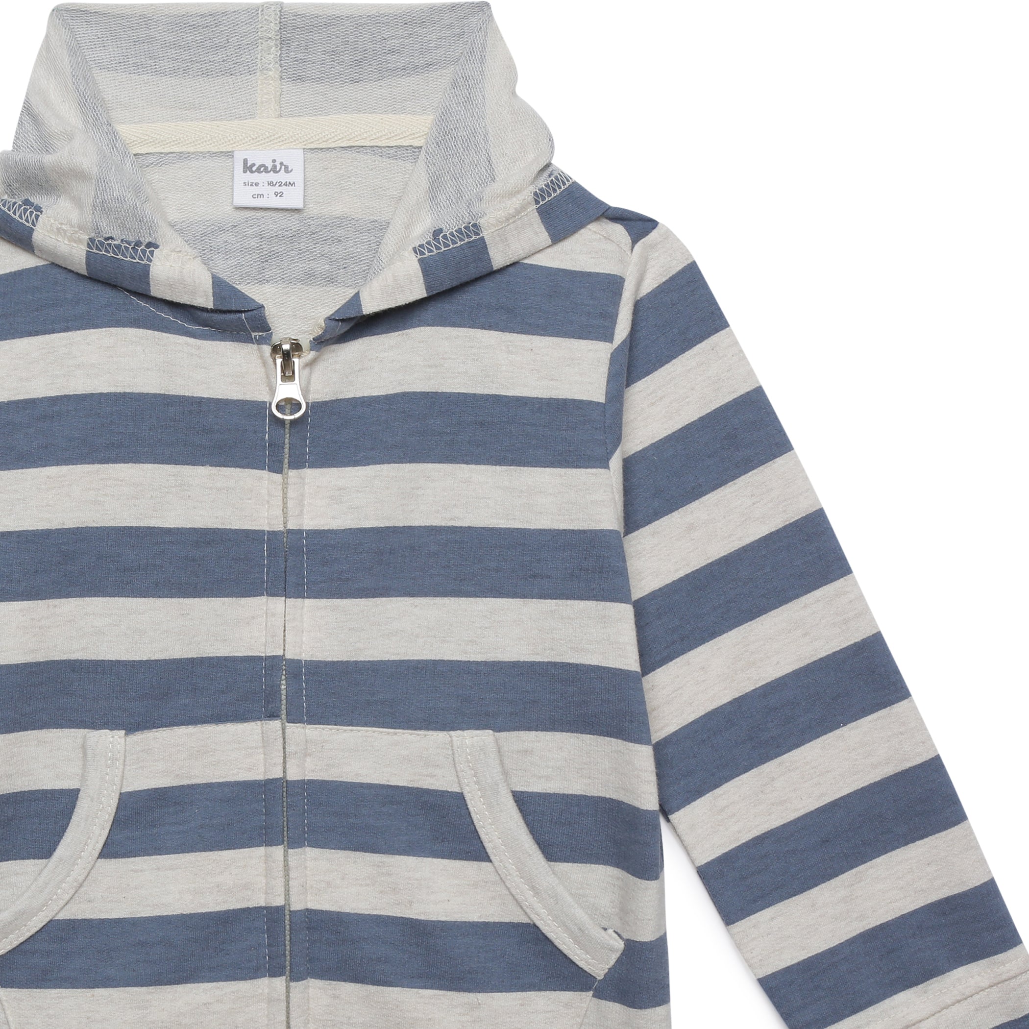 Baby Boys Striped Hooded Jacket