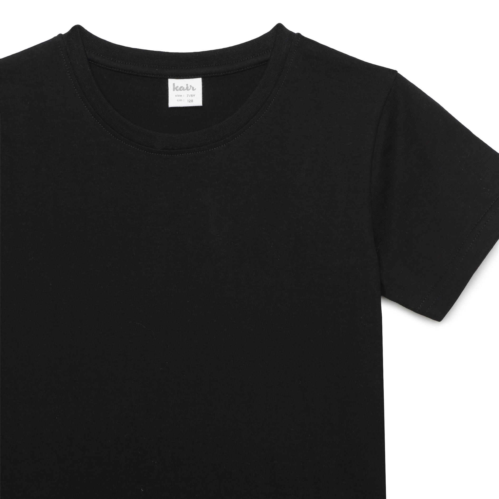 Kid Boys Solid Black T-Shirt