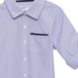 Baby Boys Collar Neck Roll Up Sleeve Shirt