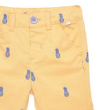 Baby Boys Printed Yellow Shorts