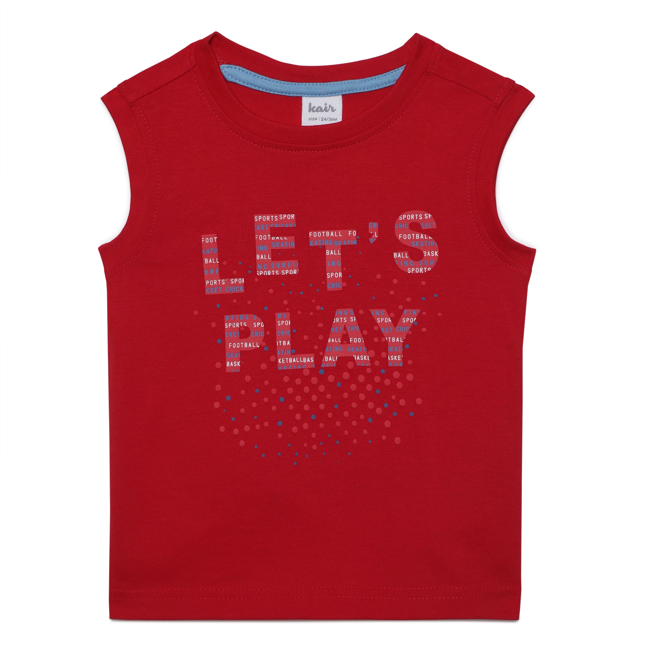 Baby Boys Checks Shirt With Sleeveless Graphic T-Shirt(2pcs set)