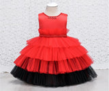 Baby Girls Red Party Wear Dress