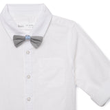 Baby Boys White Shirt With Bow Tie