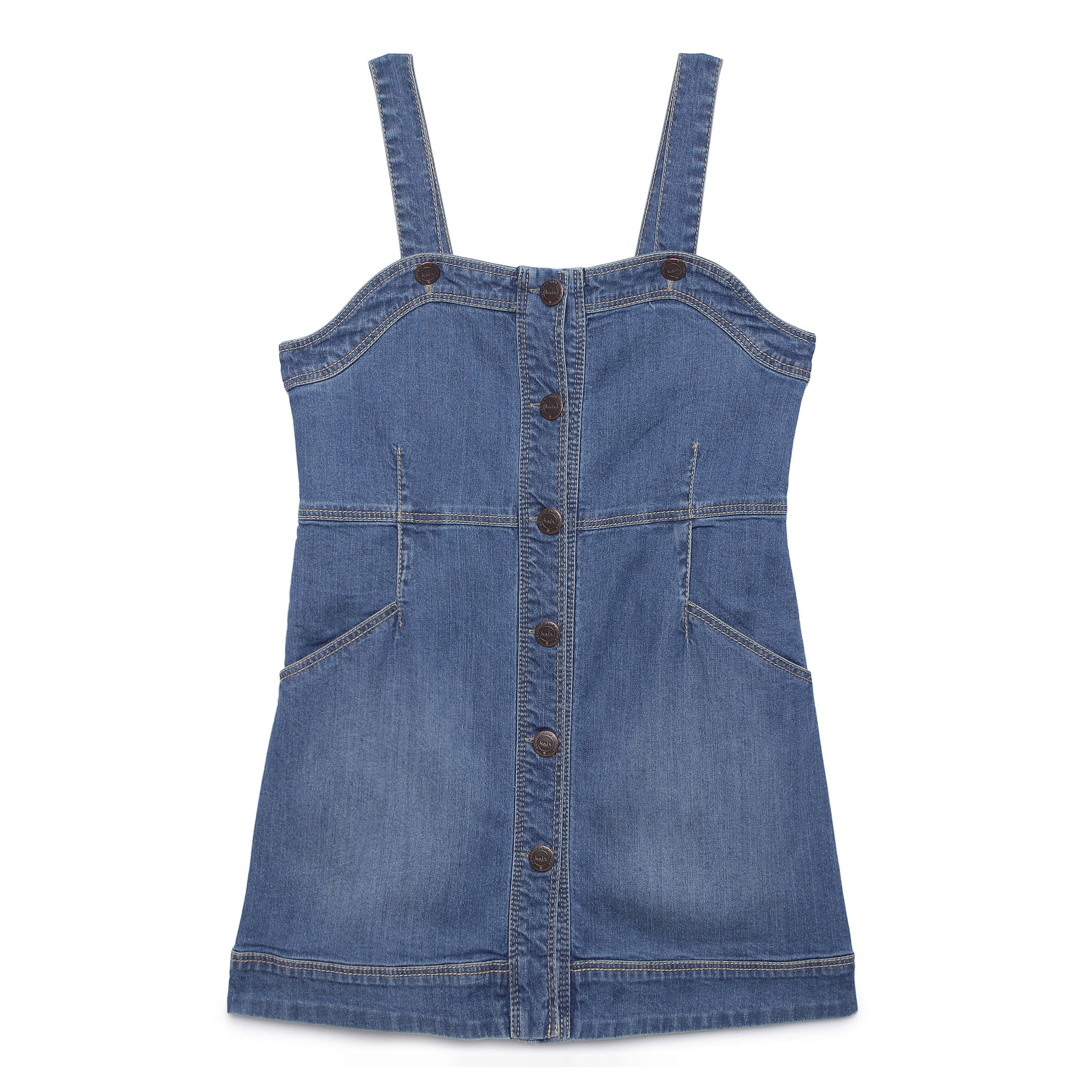 Buy denim pinafore dress for ladies in India @ Limeroad