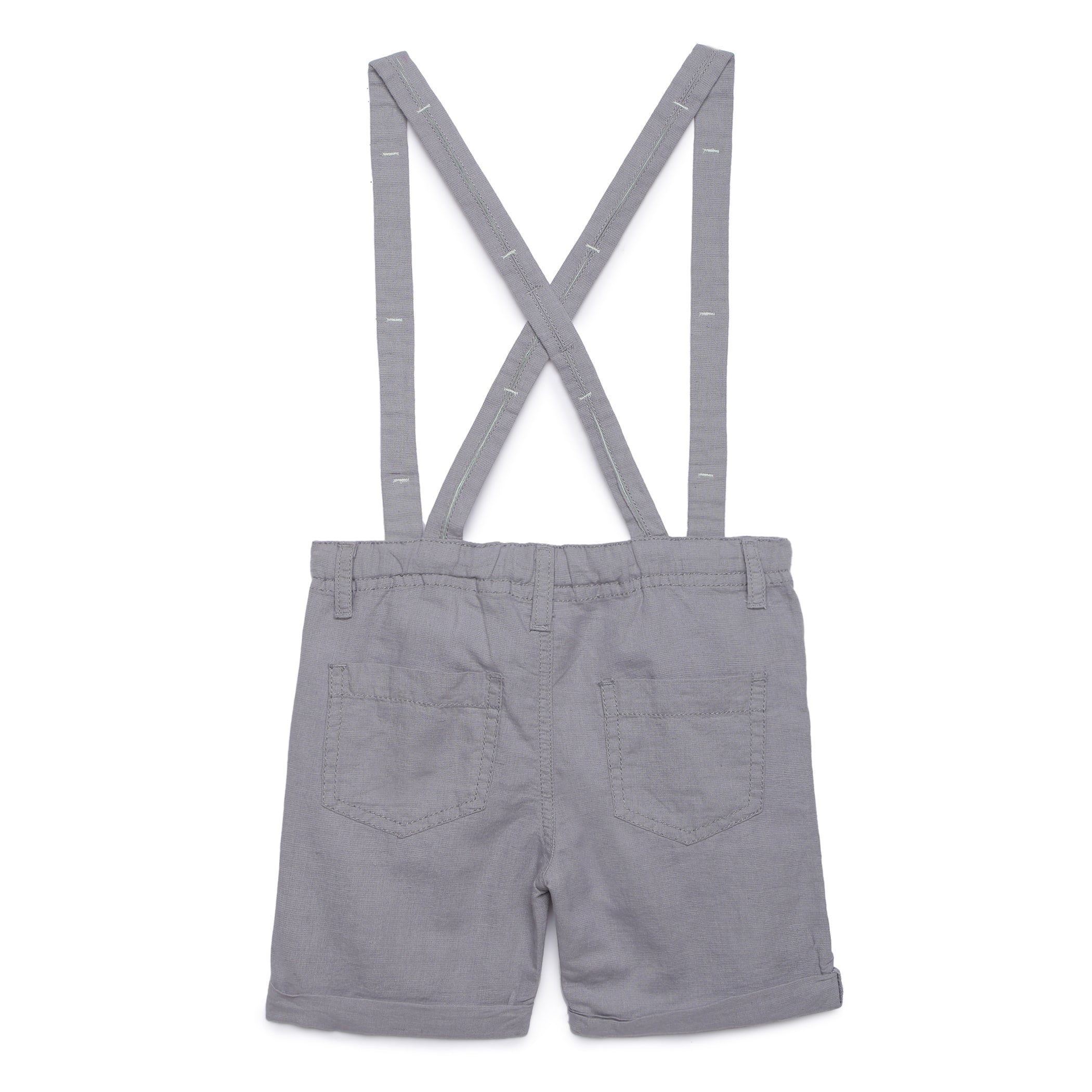 Baby Boys Shirt With Suspender Shorts