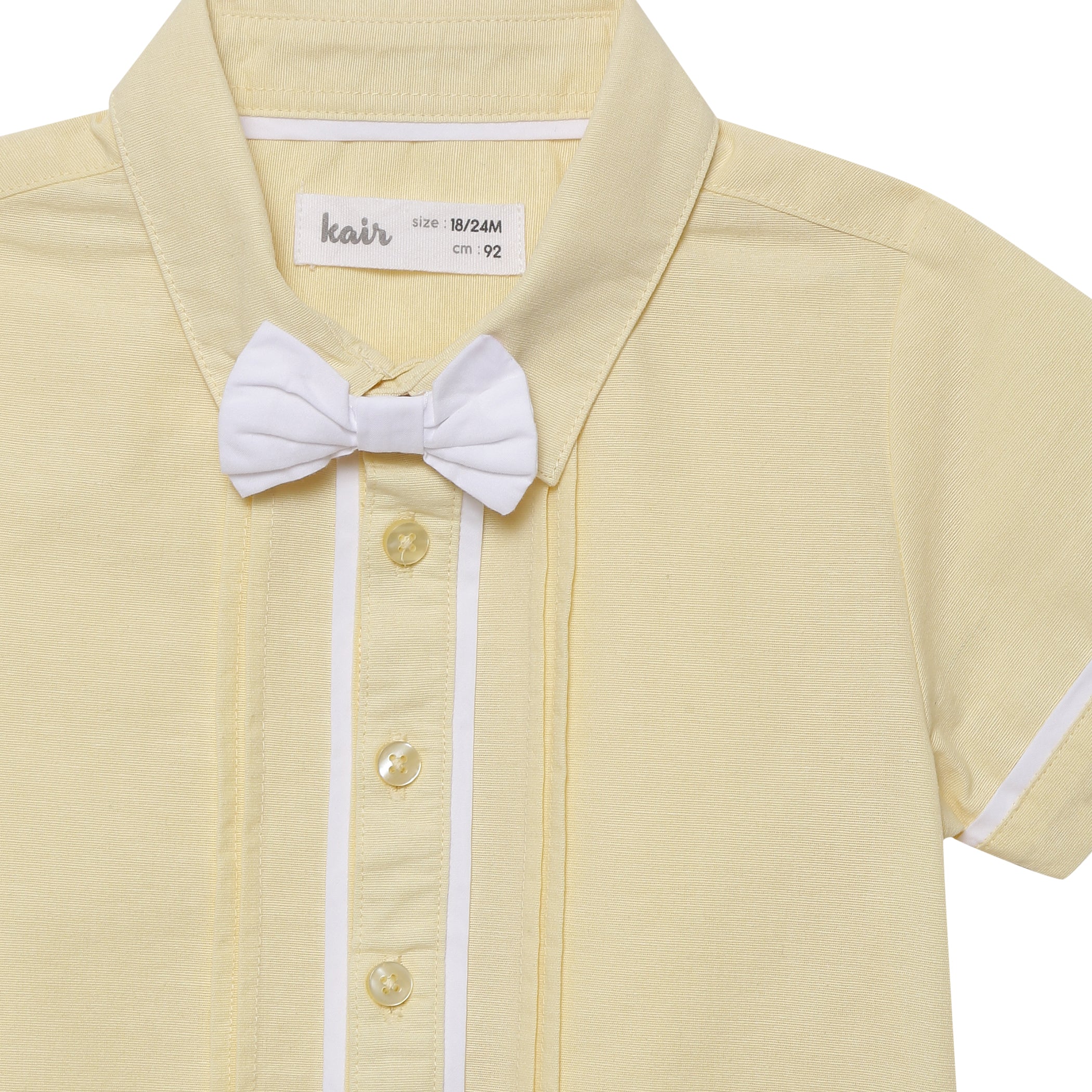 Baby Boys Shirt With Suspender Shorts and Bow Tie(3pcs set)