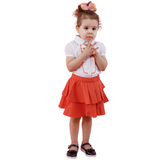 Baby Girls Polka Printed Top & Skirt Outfit