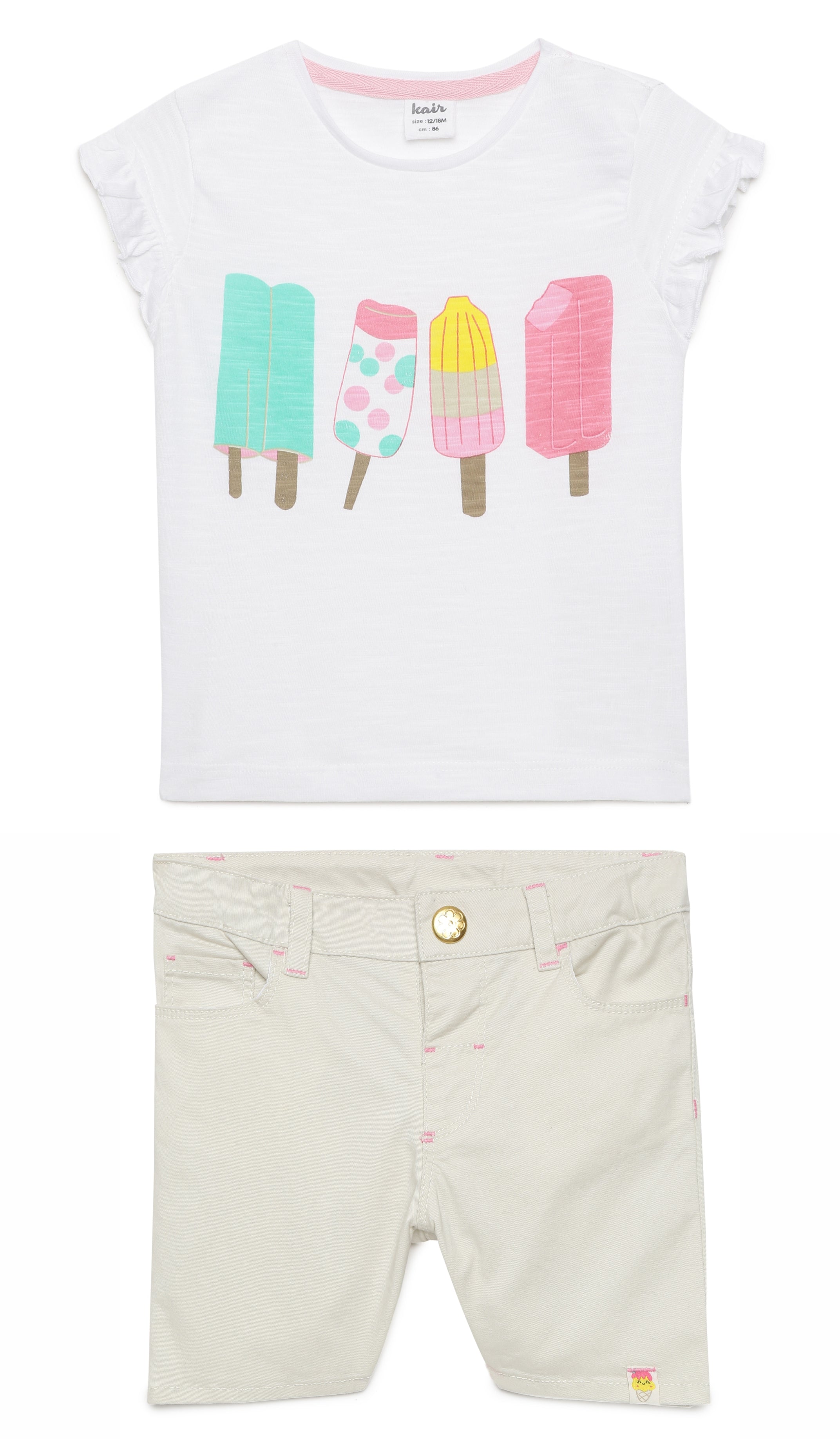 Baby Girls Solid Twill Shorts