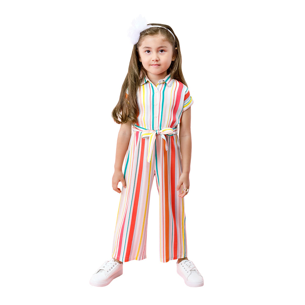 Full Length Cotton Girl Kids Jumpsuits Size 2 Years To 12 Years