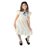 Kid Girls Printed Decorative Dress